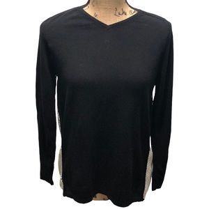 {Chico's} Geo Woven-Back Sweater